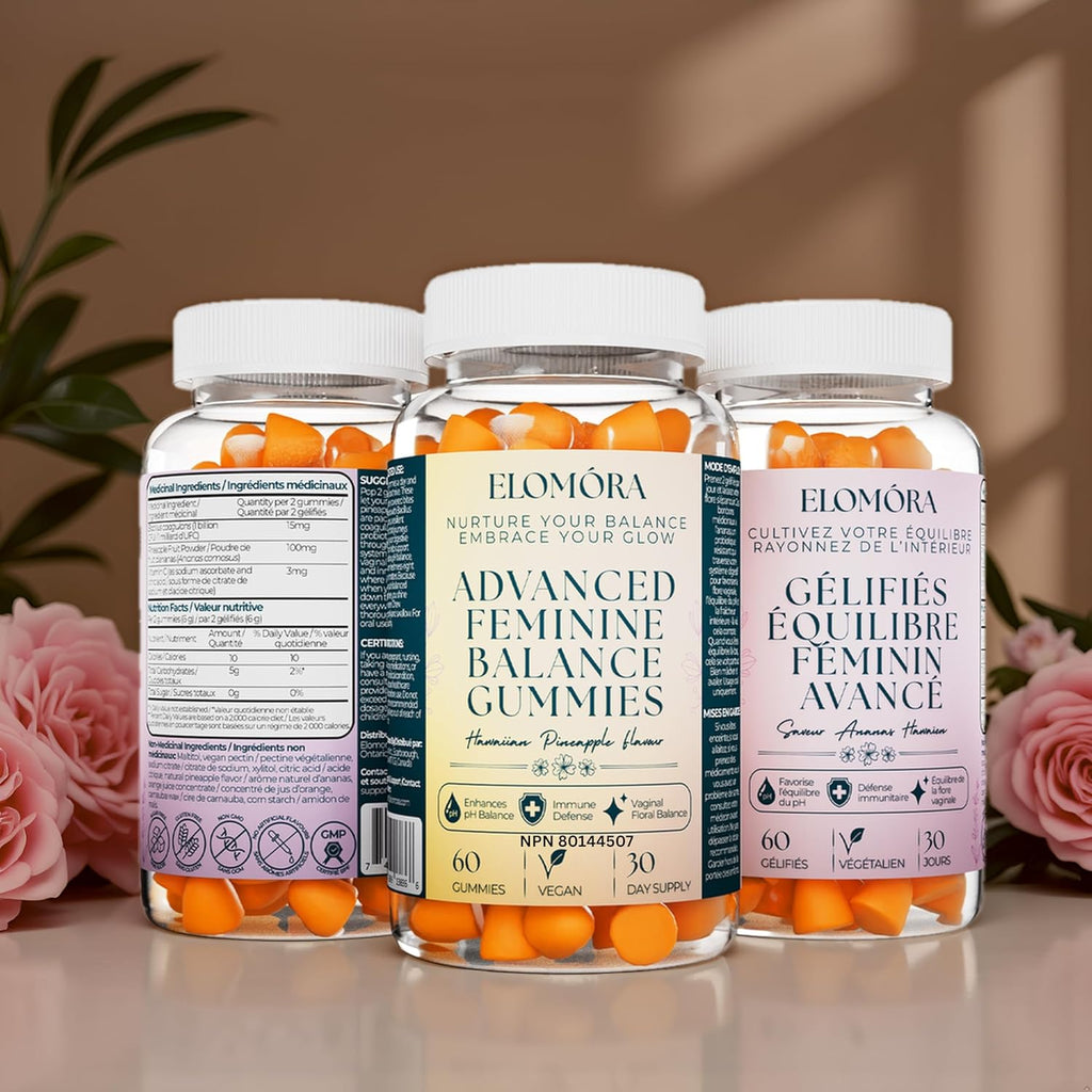Feminine Balance Gummies – Proudly Canadian Premium Vegan, Probiotic + Vitamin C – Sugar-Free, Refreshing Pineapple Flavor – Supports Women’S Ph, Gut & Immune Health Naturally – Non-Gmo, Gluten-Free, 60 Delicious Gummies