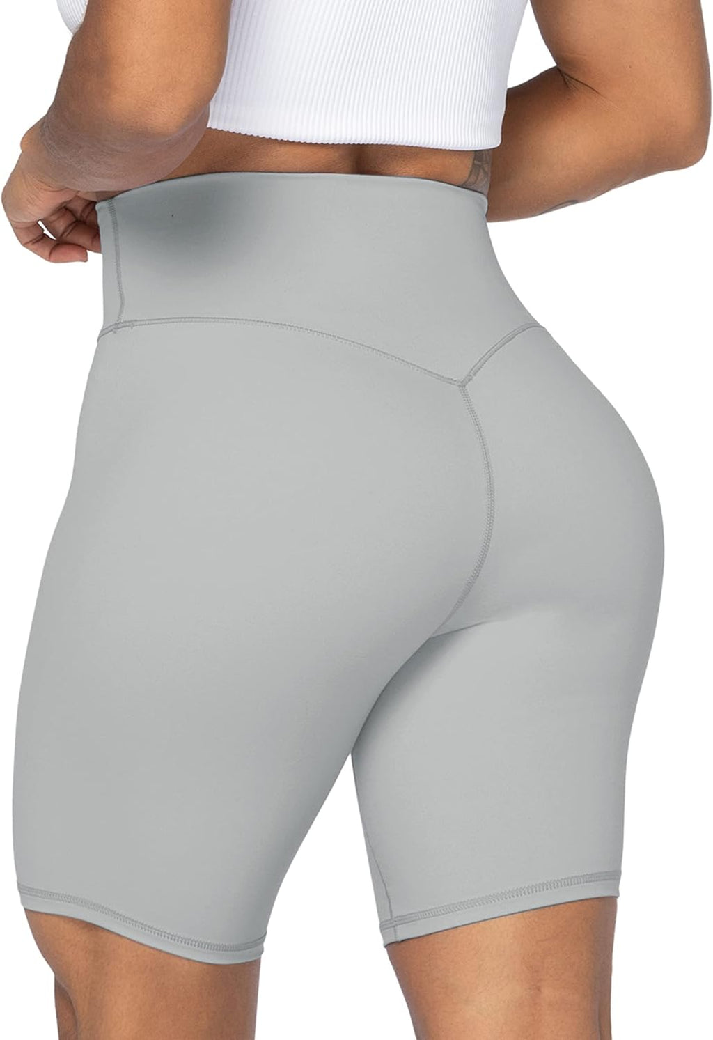 High Waist Biker Shorts for Women No Front Seam Soft Yoga Workout Gym Bike Shorts Tummy Control Squat Proof