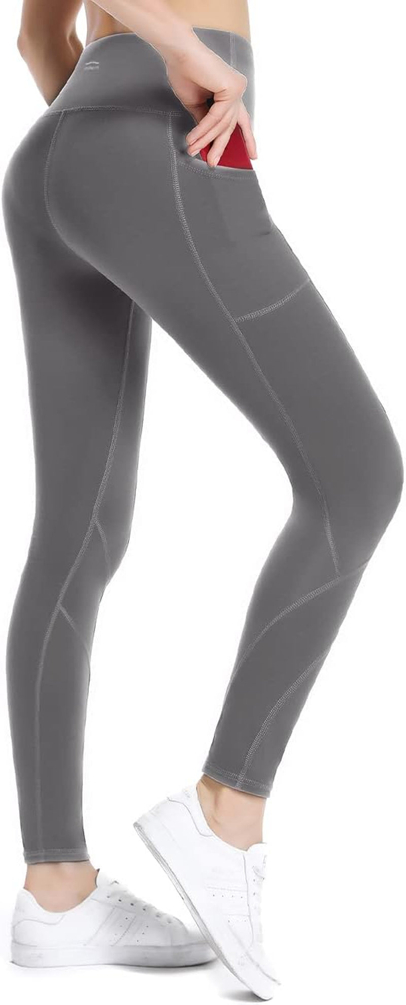 High Waisted Tummy Control Leggings for Women Yoga Pants with Pockets Workout Squat Proof Tights