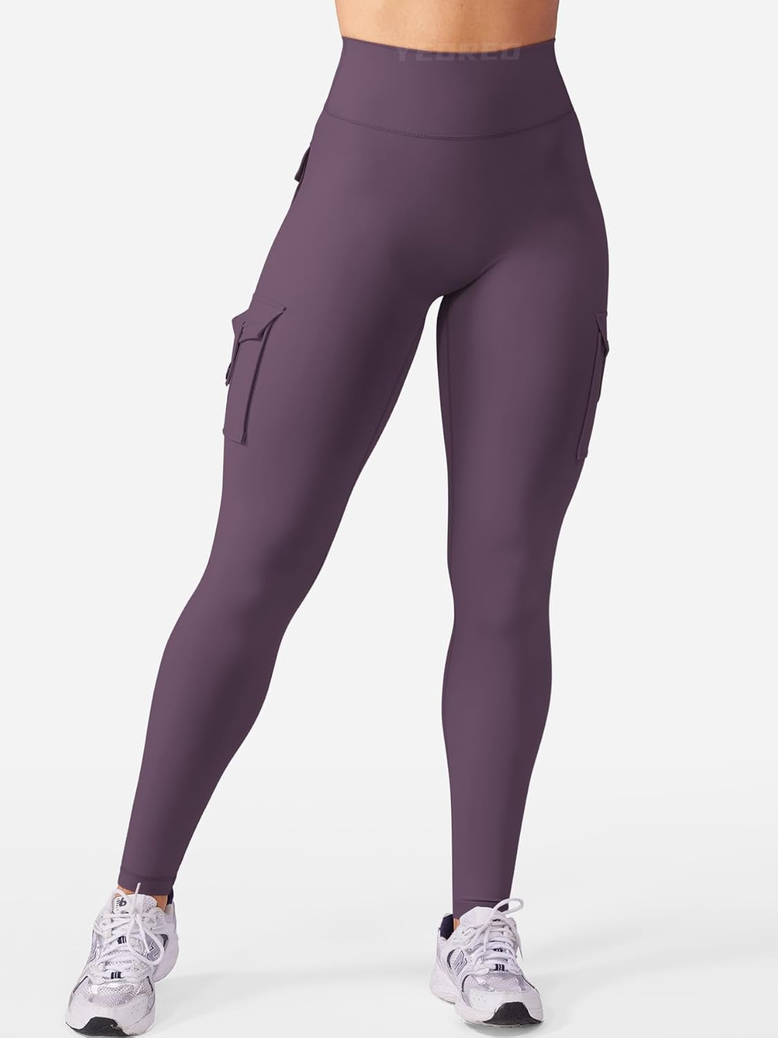 Workout Cargo Leggings with Pockets for Women No Front Seam Hidden Scrunch Hedda Leggings Compression Gym Yoga Pants