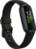 Google  Inspire 3 Health and Fitness Tracker with Stress Management, Workout Intensity, Sleep Tracking, 24/7 Heart Rate and More, Midnight Zen/Black, One Size (S and L Bands Included)