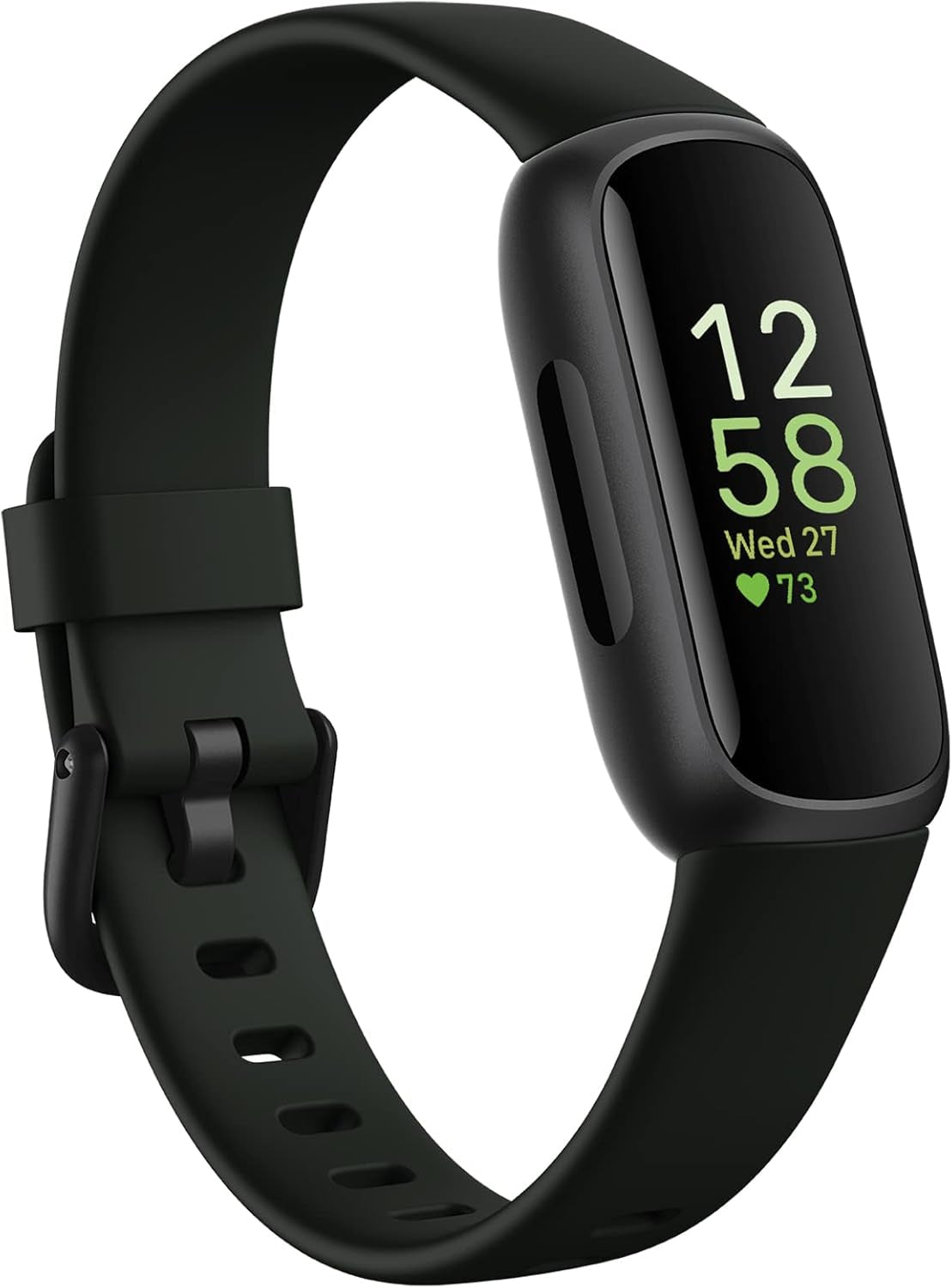 Google  Inspire 3 Health and Fitness Tracker with Stress Management, Workout Intensity, Sleep Tracking, 24/7 Heart Rate and More, Midnight Zen/Black, One Size (S and L Bands Included)