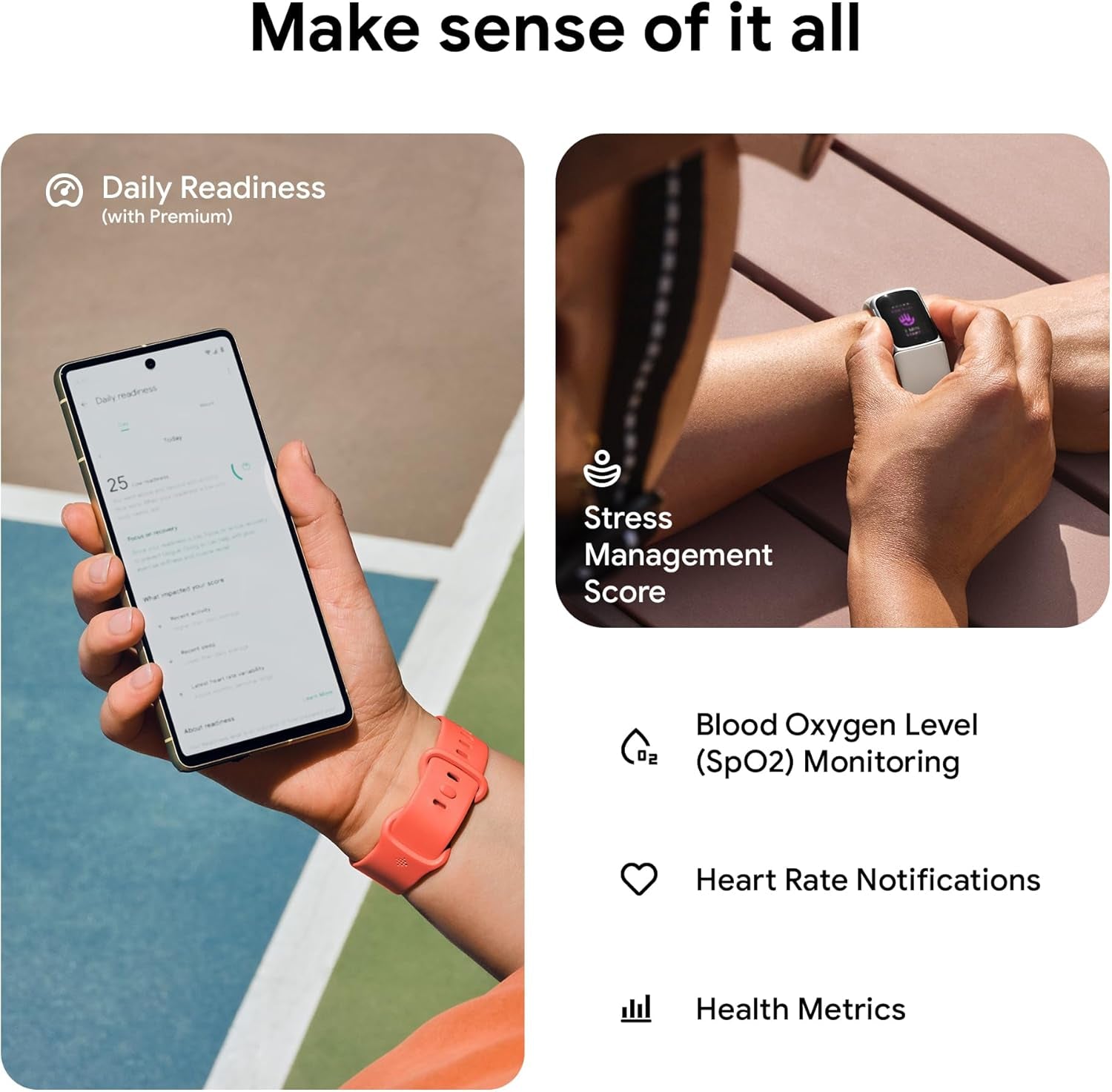 Google  Charge 6 Advanced Health and Fitness Tracker with Built-In GPS, Stress Management Tools, Sleep Tracking, 24/7 Heart Rate and More -- Black/Blac