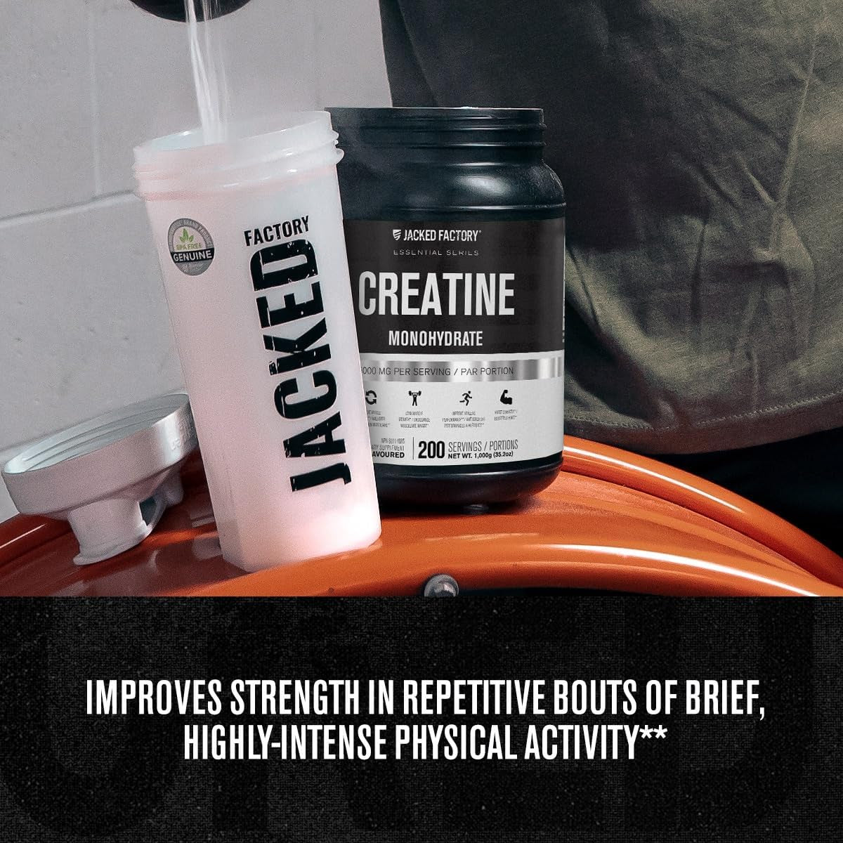 Creatine Monohydrate Powder 1000G - Canadian-Owned Informed Choice Certified Supplement for Increased Muscle Mass*, Improved Strength, Power, & Performance** - 200 Servings, Unflavored