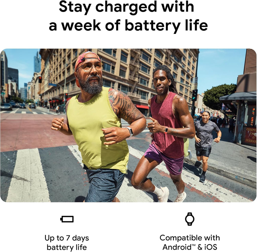 Google  Charge 6 Advanced Health and Fitness Tracker with Built-In GPS, Stress Management Tools, Sleep Tracking, 24/7 Heart Rate and More -- Silver/White