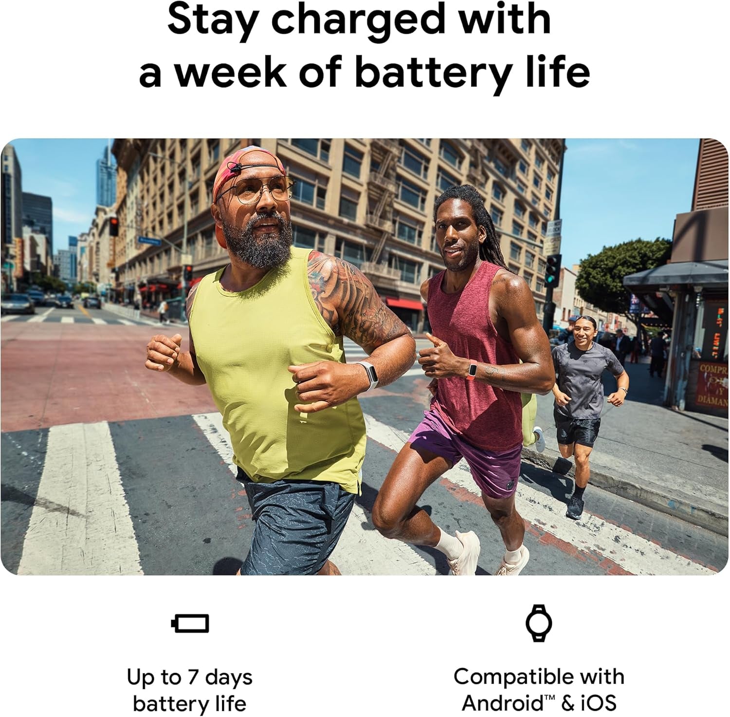 Google  Charge 6 Advanced Health and Fitness Tracker with Built-In GPS, Stress Management Tools, Sleep Tracking, 24/7 Heart Rate and More -- Silver/White