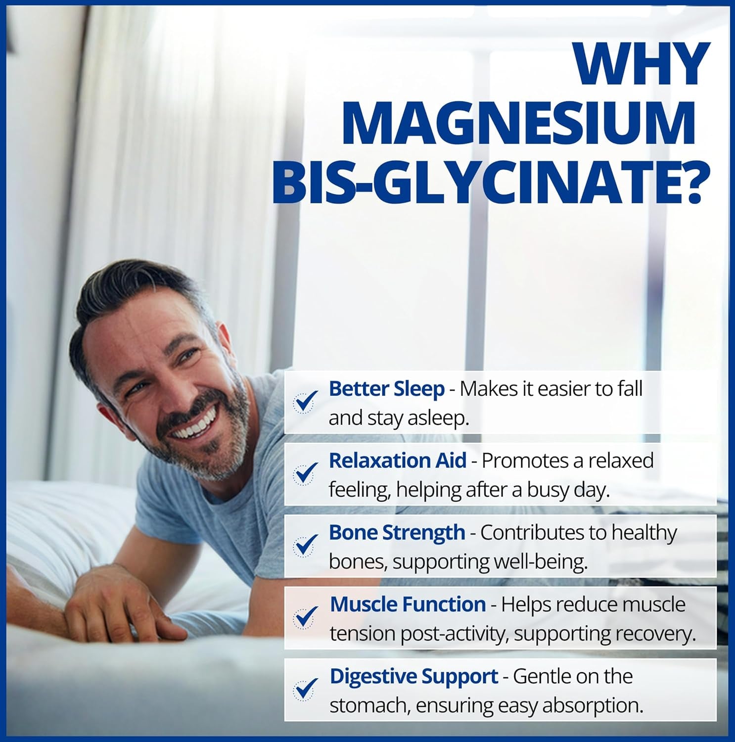 Pure Magnesium Bisglycinate 200Mg, 240 Vegan Capsules 240-Day Supply - Gentle on the Stomach - Magnesium Bis-Glycinate Supplement - Elemental Chelated Complex for Relaxation and Muscle Comfort