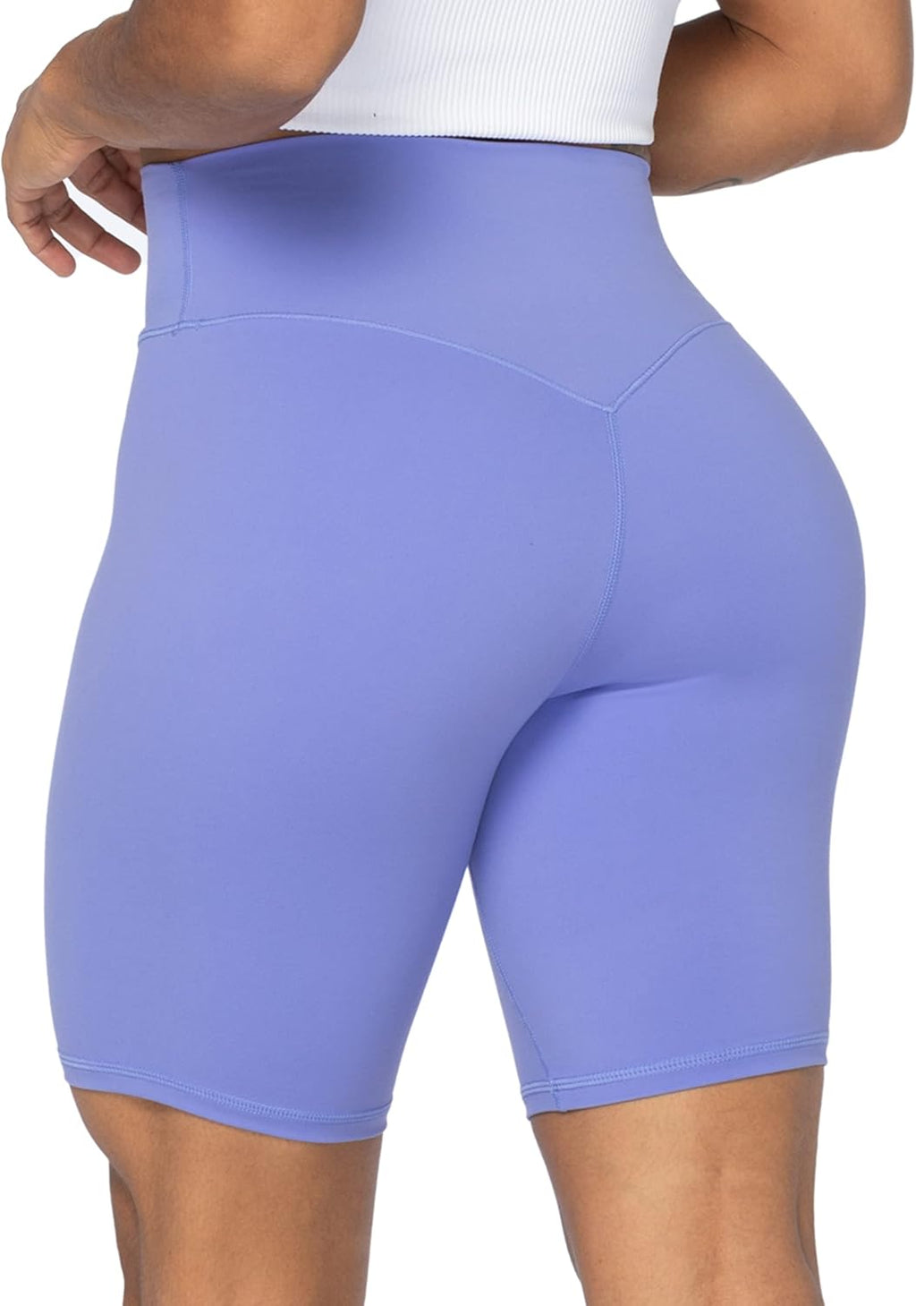 High Waist Biker Shorts for Women No Front Seam Soft Yoga Workout Gym Bike Shorts Tummy Control Squat Proof