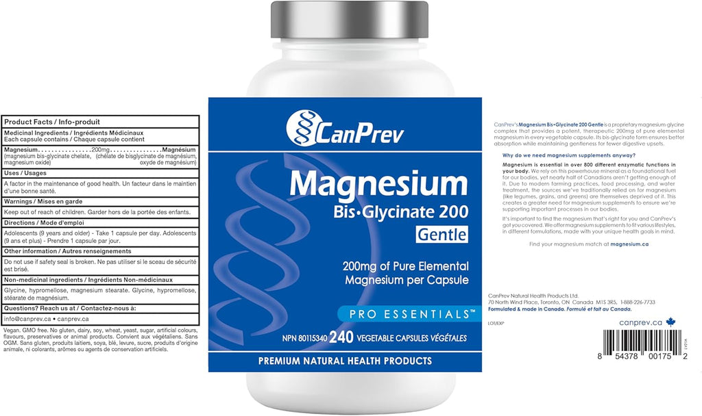 Pure Magnesium Bisglycinate 200Mg, 240 Vegan Capsules 240-Day Supply - Gentle on the Stomach - Magnesium Bis-Glycinate Supplement - Elemental Chelated Complex for Relaxation and Muscle Comfort