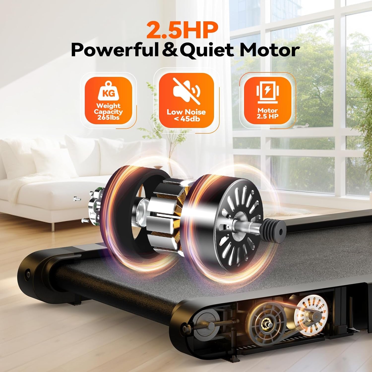 4 in 1 Walking Vibration Pad Treadmill, Walking Treadmill Pad for Home with Remote Control and APP