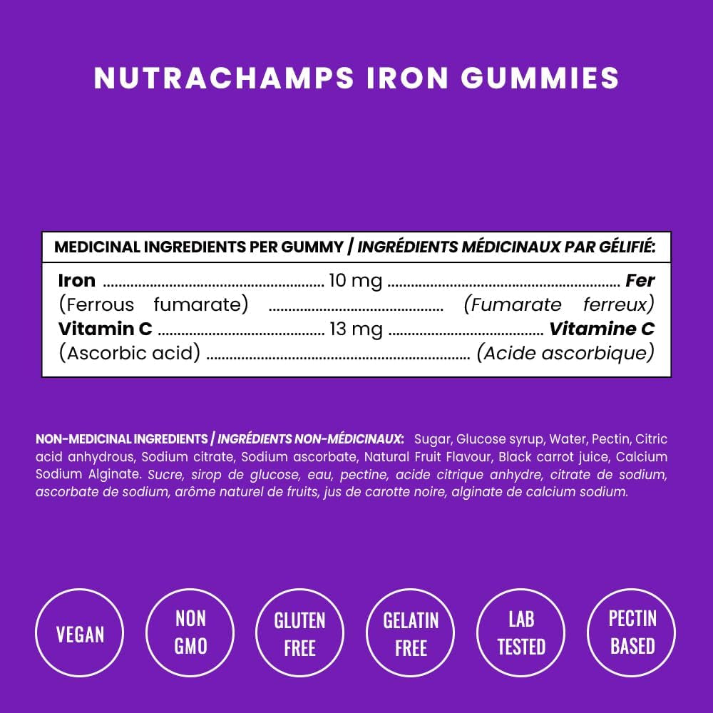 Iron Gummies 20Mg per Serving | Chewable Iron Supplement with Vitamin C for Gentle Absorption | for Women, Kids & Toddlers | Prenatal Gummy Supplement for Energy & Immune Support | Vegan & Non-Gmo | 120 Gummies